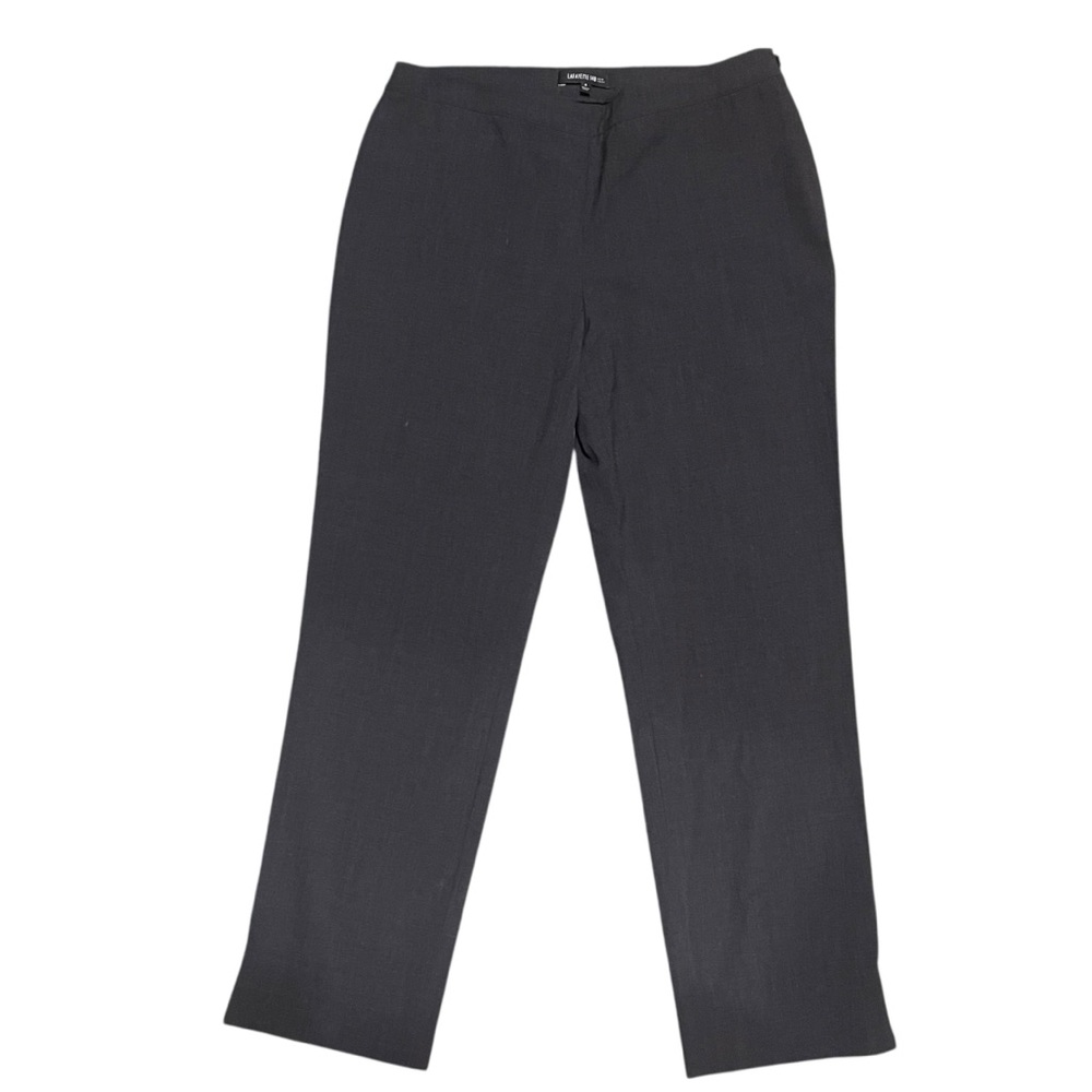 Lafayette 148 New York Wool Dark Grey Cropped Slim Trouser Pants Size 4 Office‎